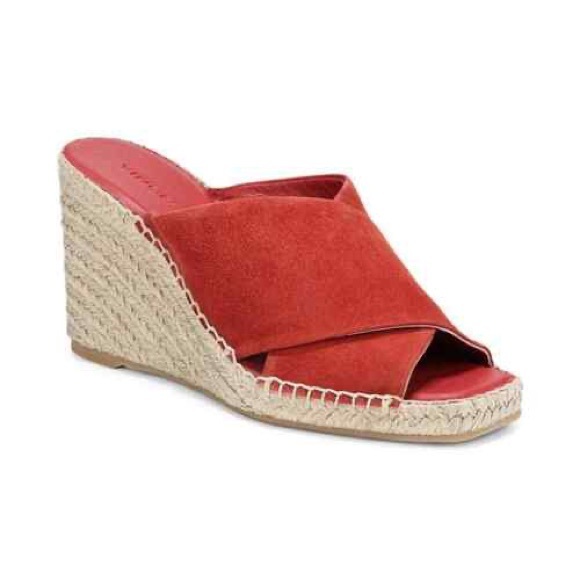 Vince Gaelan Suede Espadrille Wedge Slide Sandals - Picture 2 of 12